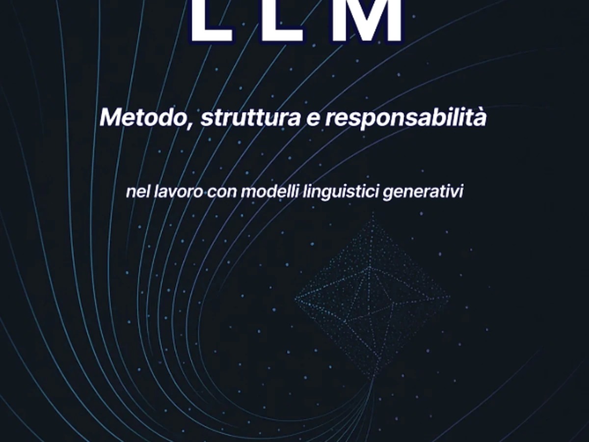 Cropped presentation of the Manuale LLM cover over a dark blue field.